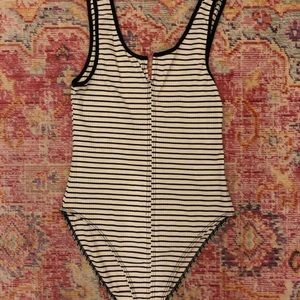 Out From Under Striped Bodysuit